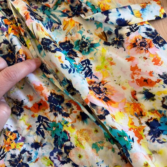 June & Hudson Floral Maxi Wrap Summer Dress Multicolor Size Medium - Picture 9 of 13
